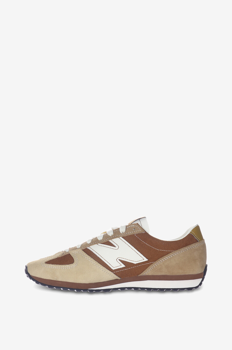 NEW BALANCE Niedrige Schnürsneakers aus Wildleder und Mesh 471 Damen HELLBRAUN 3