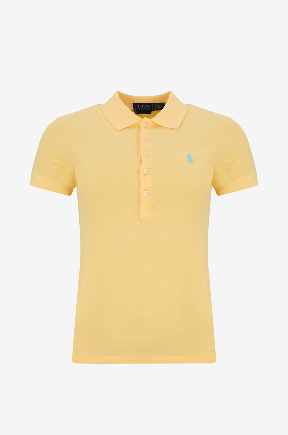 Körpernahes kurzärmeliges Poloshirt aus Baumwolle