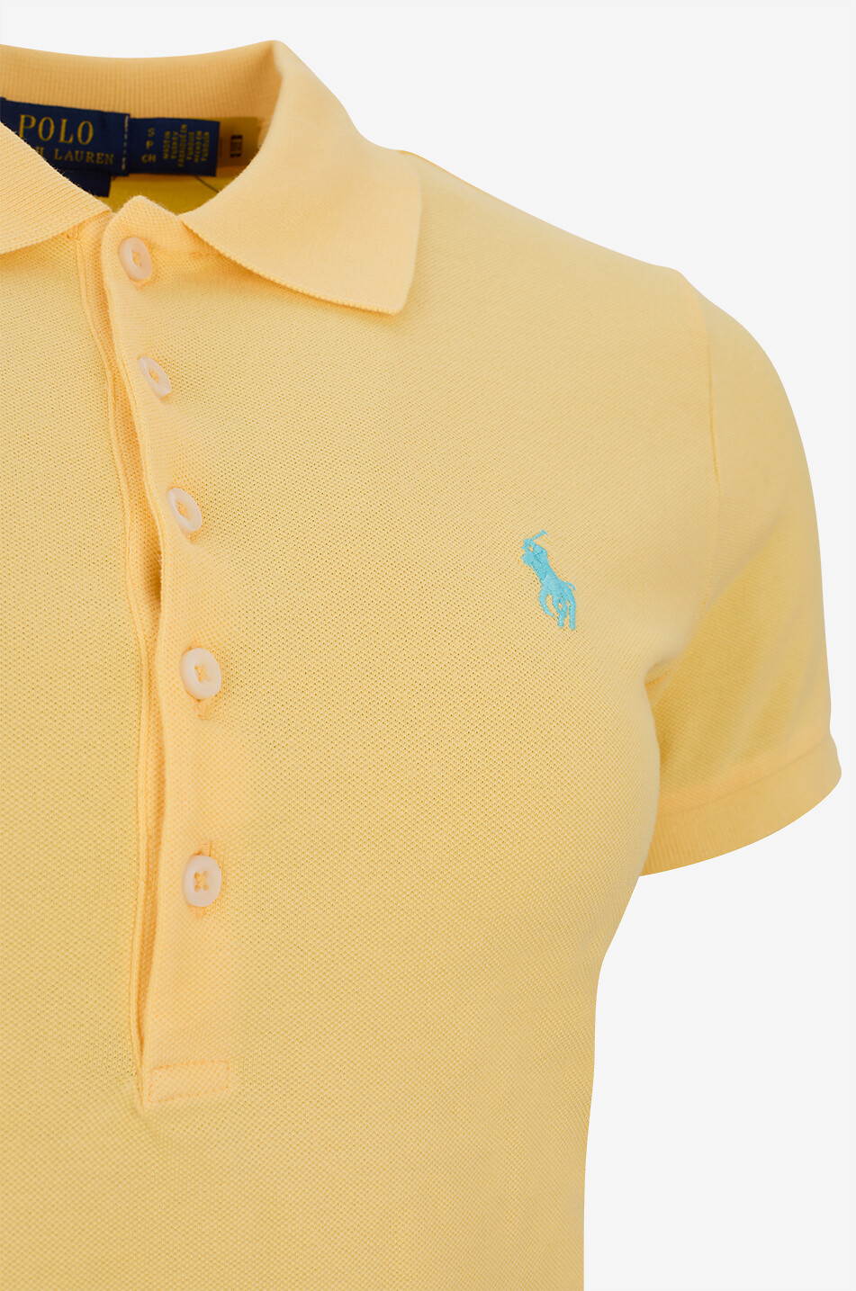 POLO RALPH LAUREN Körpernahes kurzärmeliges Poloshirt aus Baumwolle Damen GELB 3