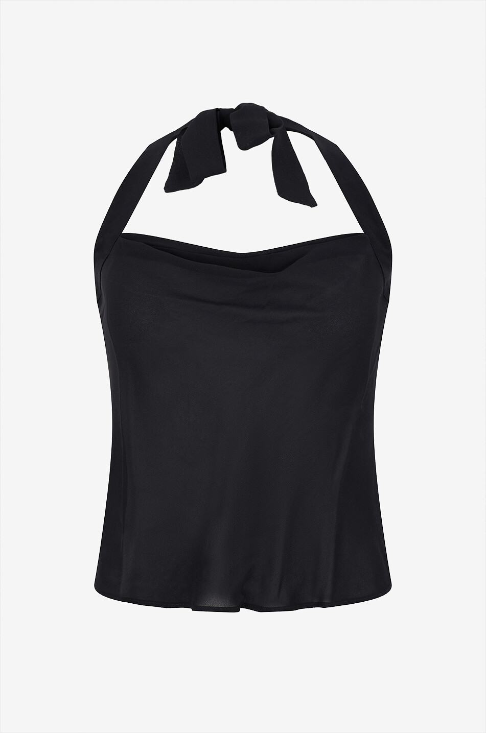 REFORMATION Hastings viscose sweetheart neckline halterneck top Women BLACK 1