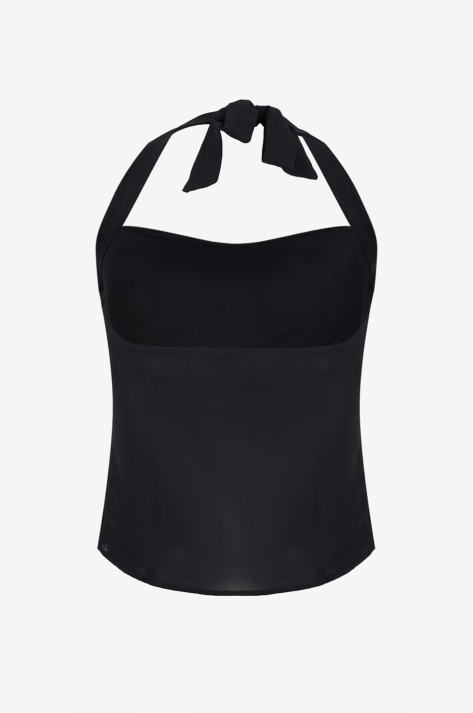 REFORMATION Hastings viscose sweetheart neckline halterneck top Women BLACK 2