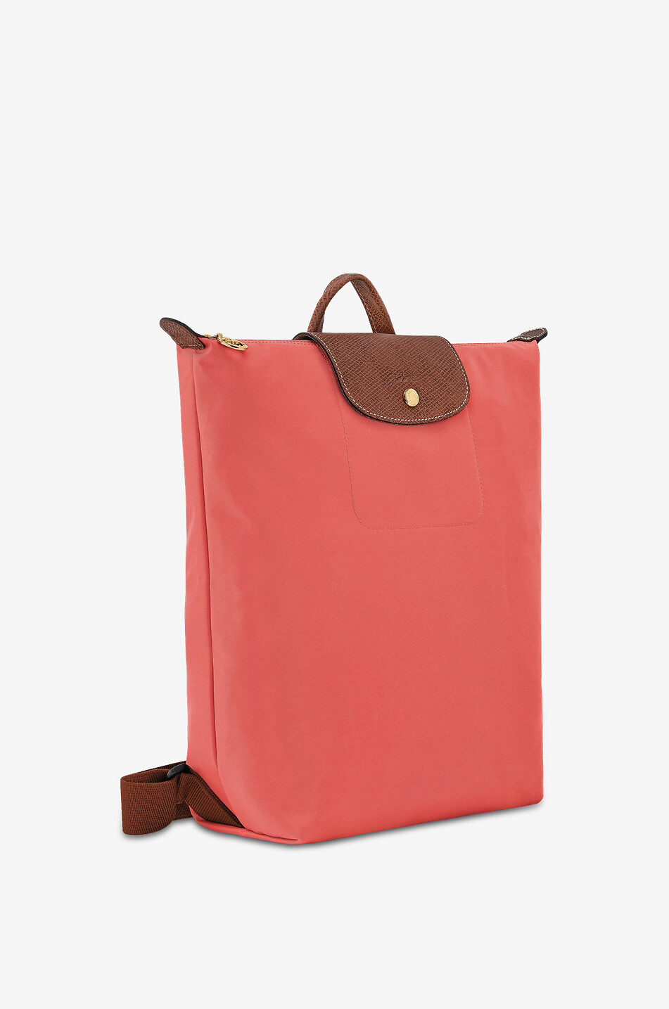 LONGCHAMP Le Pliage Original M canvas and leather backpack Women RED 2