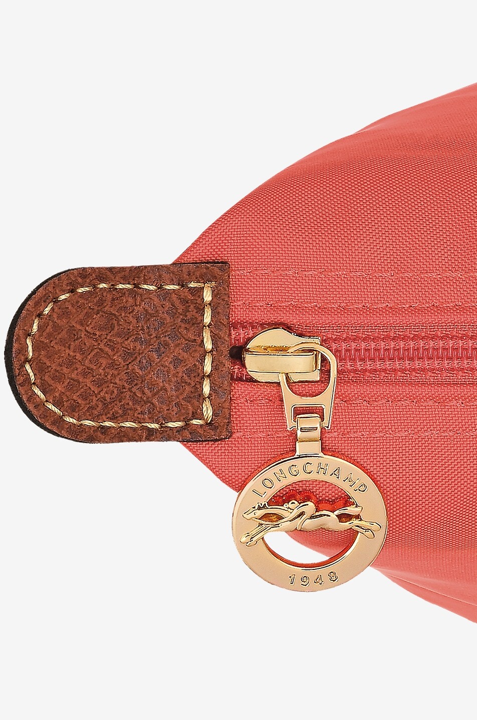 LONGCHAMP Le Pliage Original M canvas and leather backpack Women RED 5