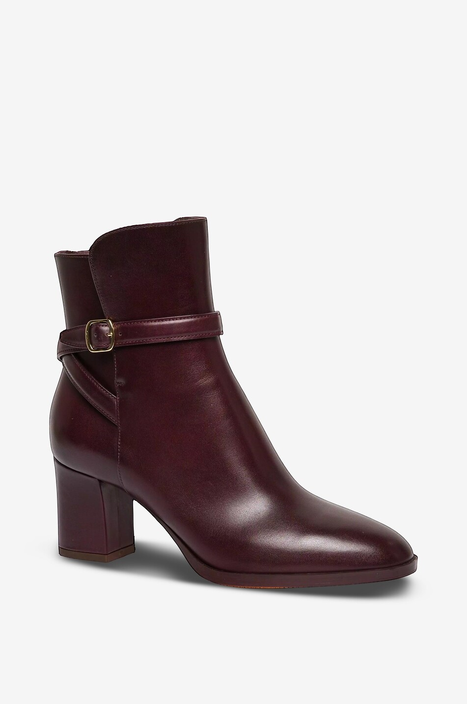 Stiefeletten mit Blockabsatz aus Glattleder Andy 65
