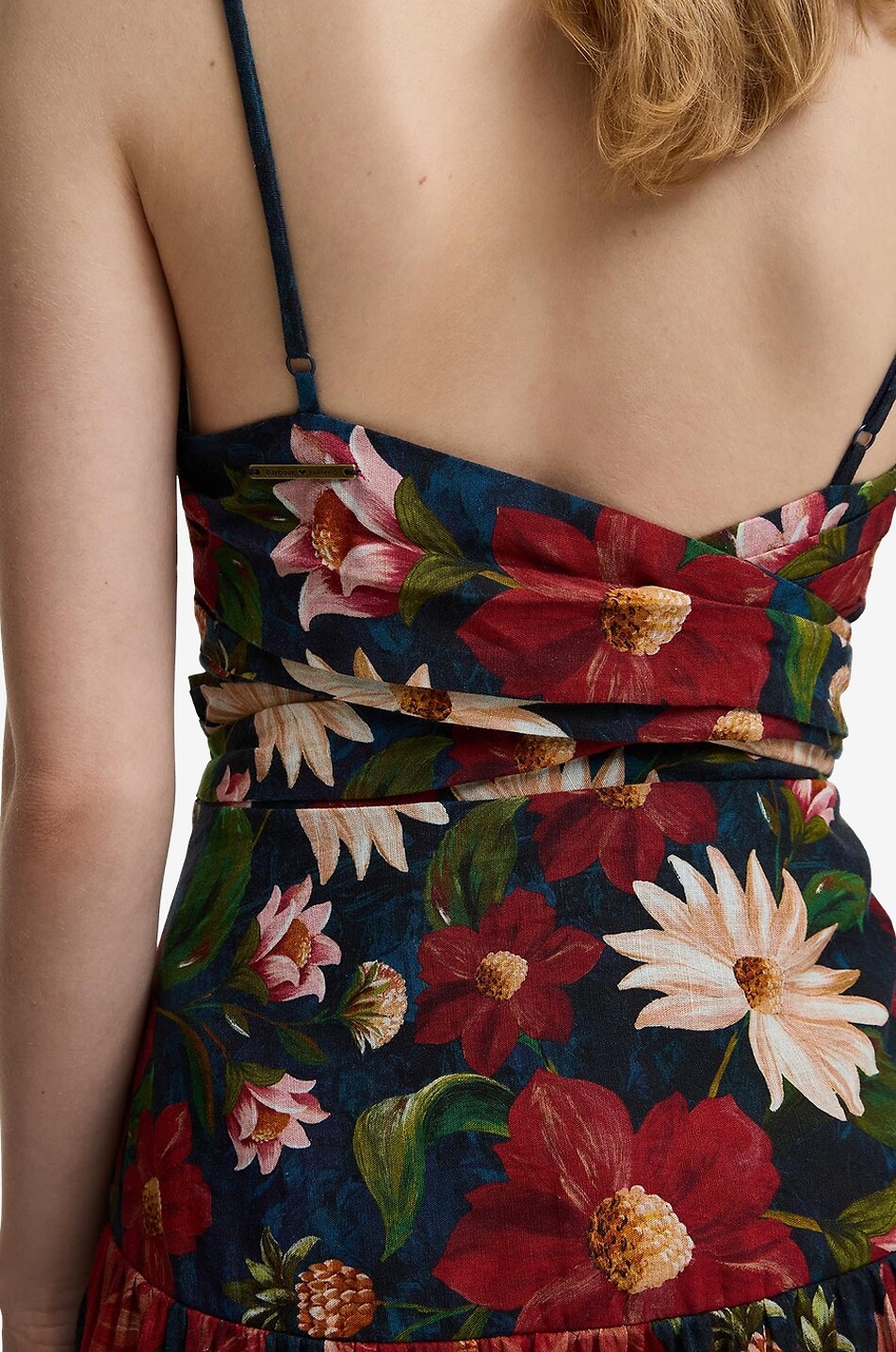 BARBOUR X FARM RIO Robe midi à bretelles fleurie Wildflower Femme MULTICOLORE 4