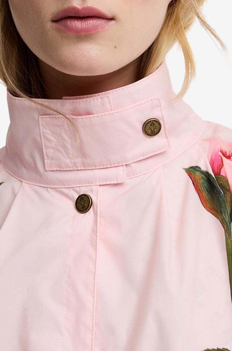 BARBOUR X FARM RIO Wasserabweisende geblümte Jacke im Boxy-Schnitt Madelena Damen ROSA 5
