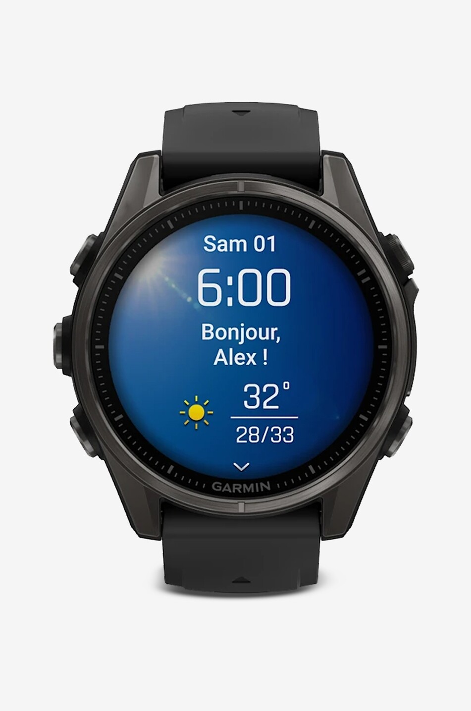 GARMIN Montre connectée GPS avec cardio Fenix 8 Amoled Unisexe GRIS FONCÉ 2