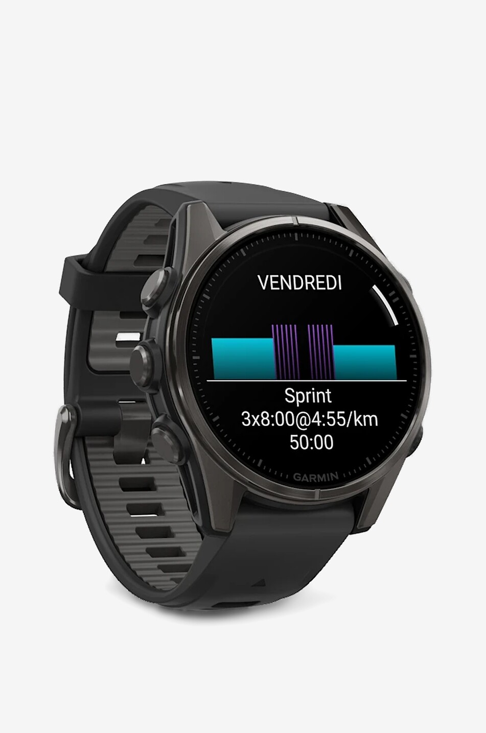 GARMIN Montre connectée GPS avec cardio Fenix 8 Amoled Unisexe GRIS FONCÉ 3