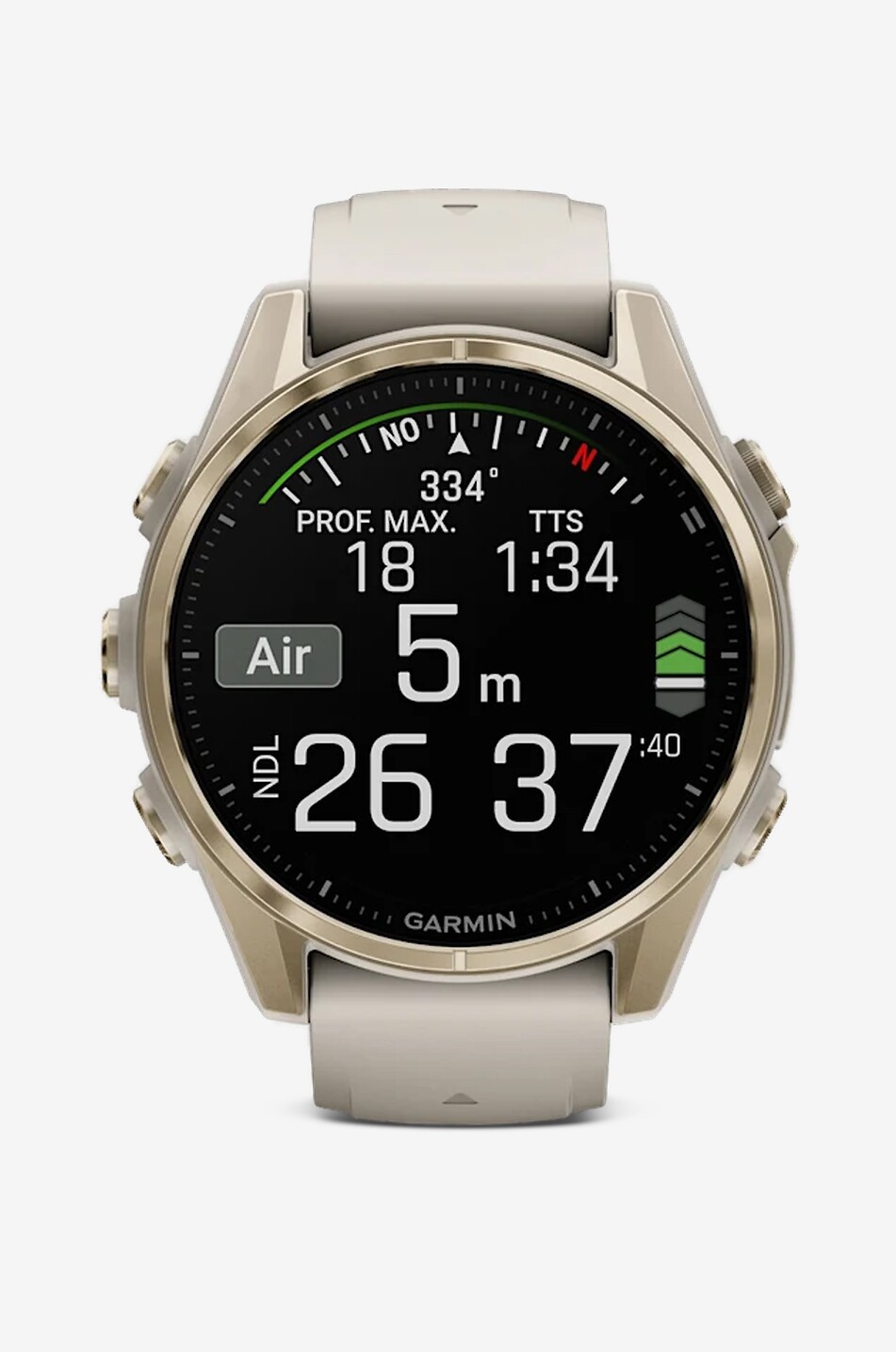 GARMIN Fenix 8 GPS smartwatch with AMOLED screen Unisex Light beige 6