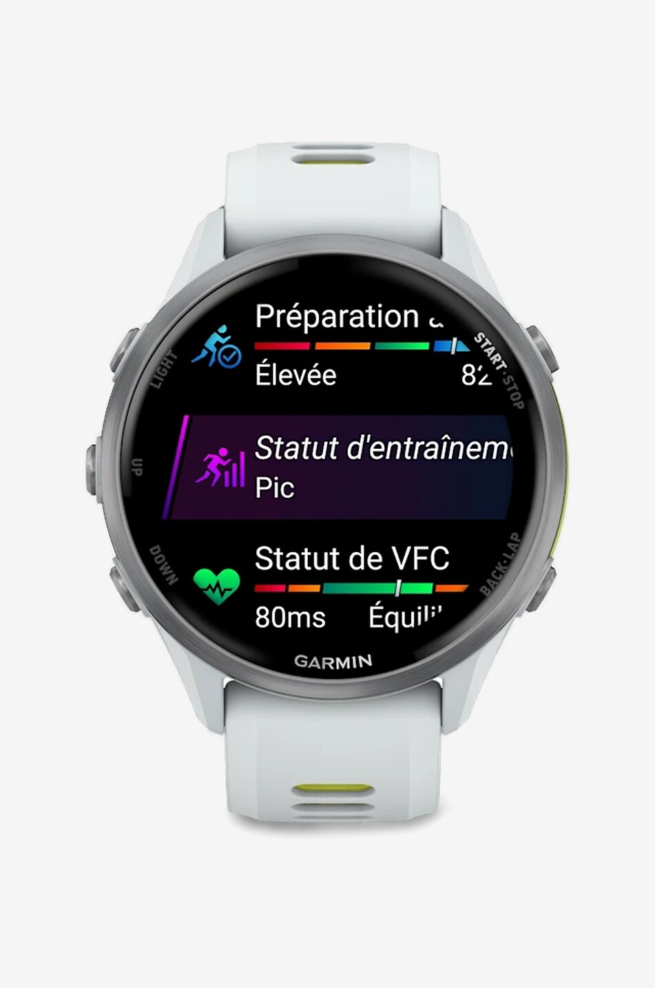 GARMIN Montre connectée GPS à écran AMOLED Forerunner 970 Unisexe BLANC 4