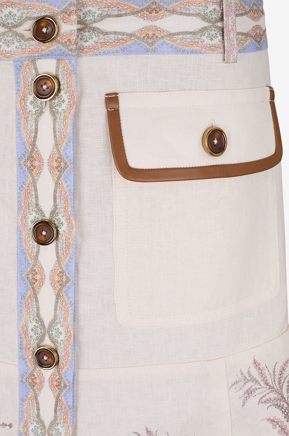 ZIMMERMANN Langer Midirock mit Print aus Leinen Alchemy Damen CREMEFARBEN 3