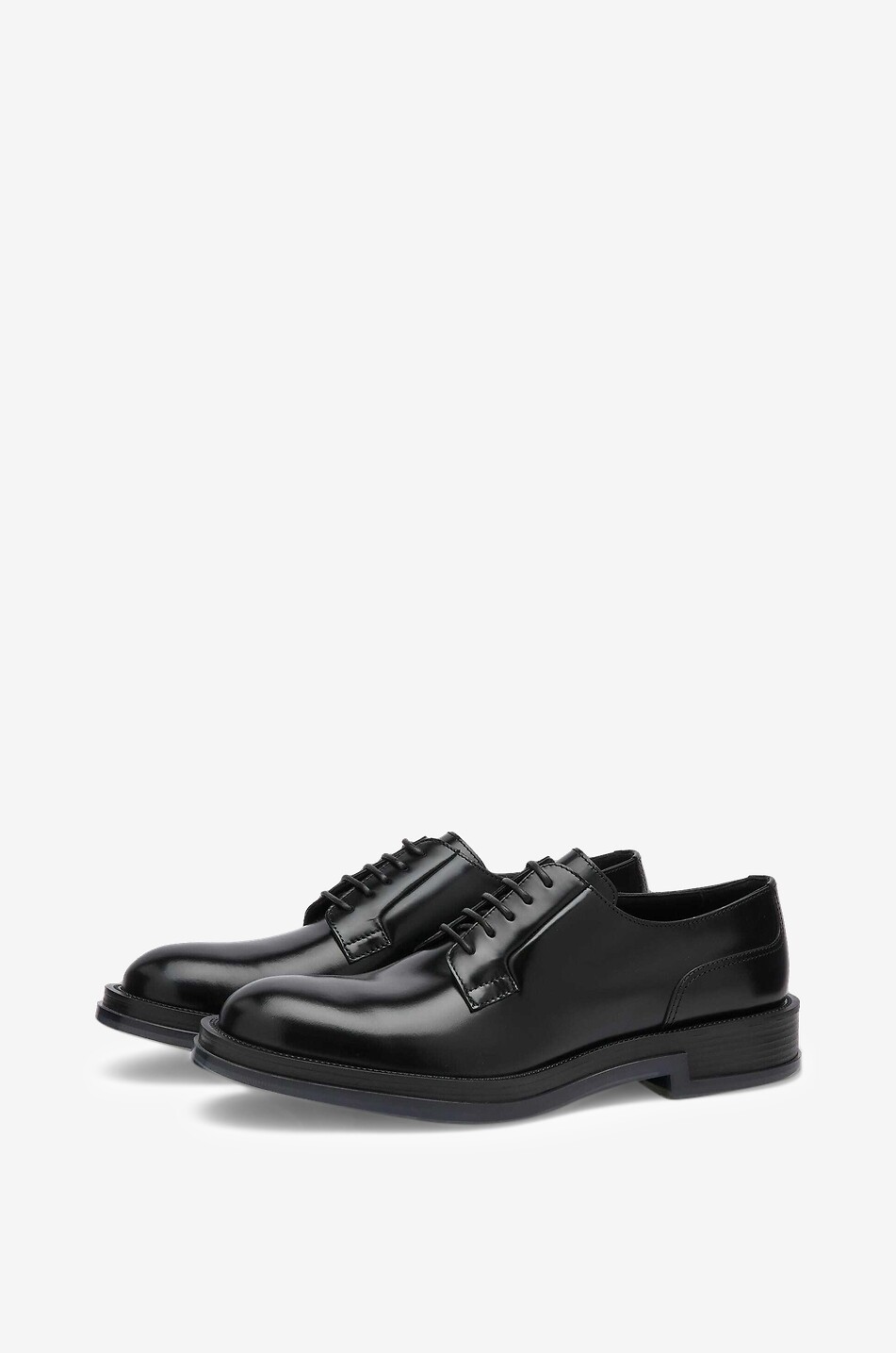 ALEXANDER McQUEEN Chaussures à lacets en cuir brillant Float Homme NOIR 3