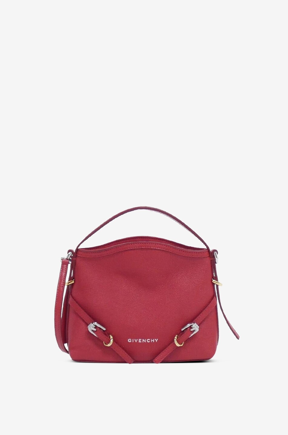 GIVENCHY Voyou Nano grained buffalo leather handbag Women RED 1