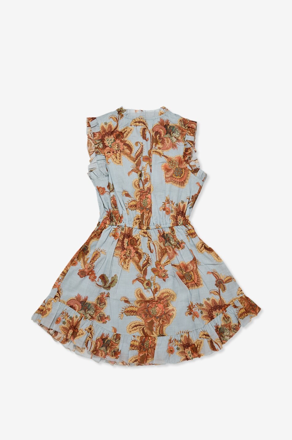 ZIMMERMANN Aster girl's sleeveless printed cotton short dress Girl BLUE 2