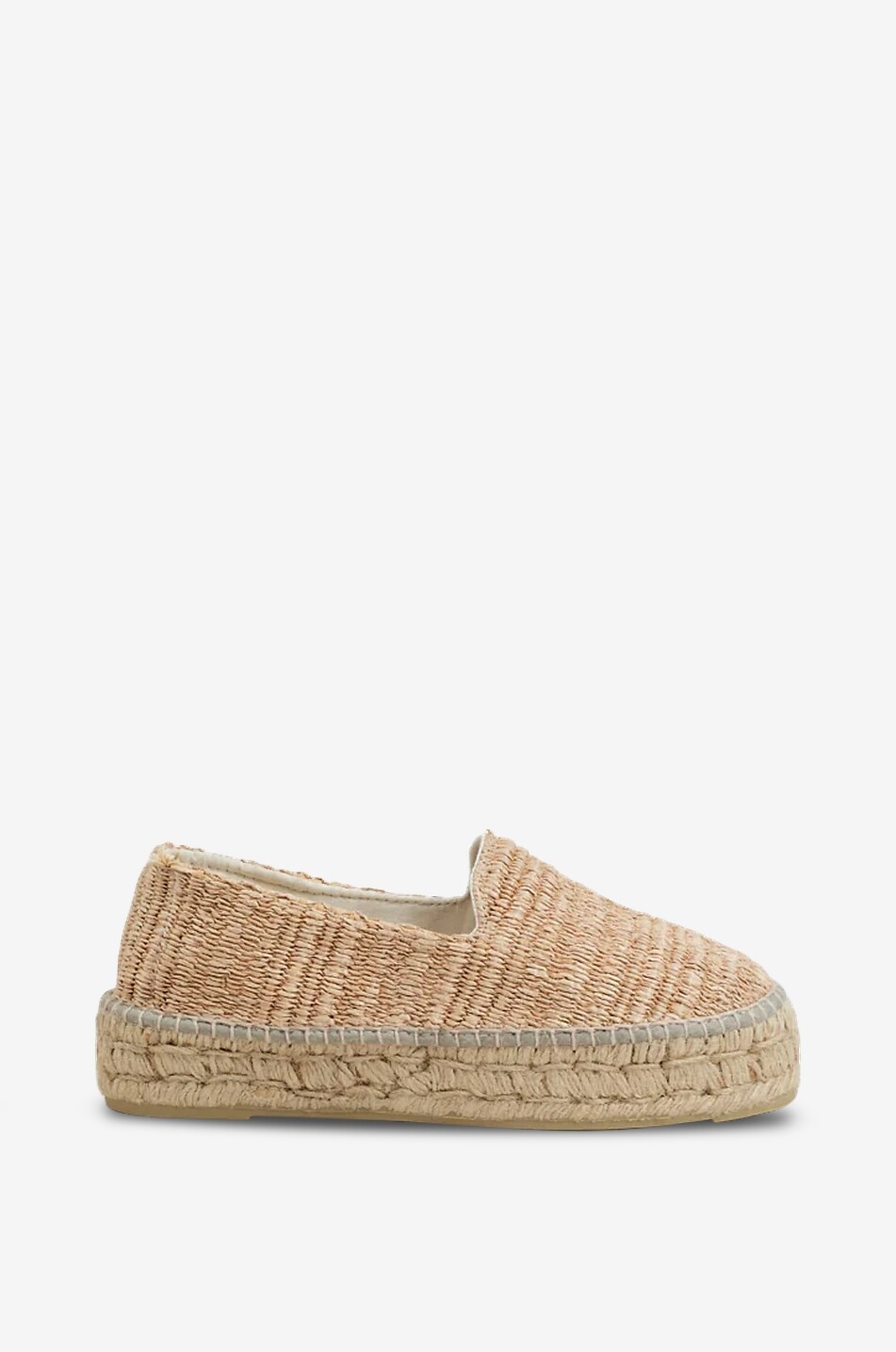 Raffia Stripes Double Sole woven platform espadrilles