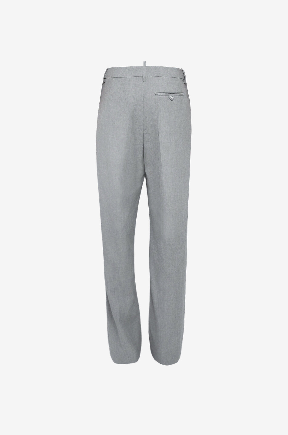 VICTORIA BECKHAM Pleated straight-leg trousers in mélange virgin wool Women LIGHT GREY 2