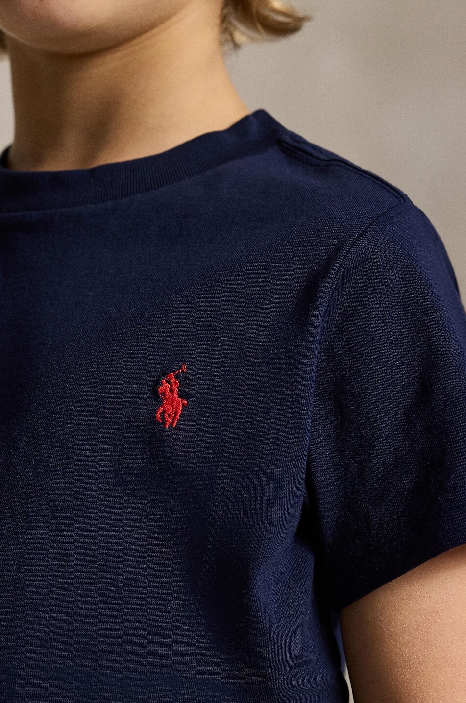 POLO RALPH LAUREN Boy's short-sleeved cotton jersey t-shirt Boy DARK BLUE 4