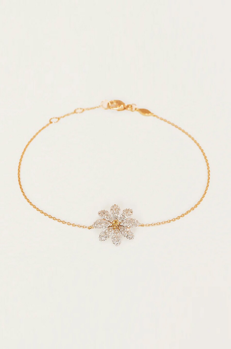 Daisy gold and diamond bracelet