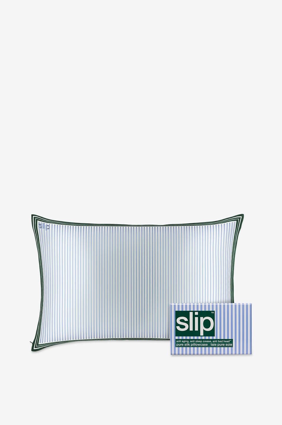 SLIP The Lodge Queen striped silk rectangular pillowcase Home Colourless 2