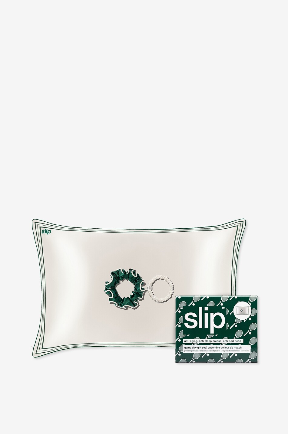 SLIP Kissenbezug und 2 Haargummis im Set Game Day Haus Farblos 2