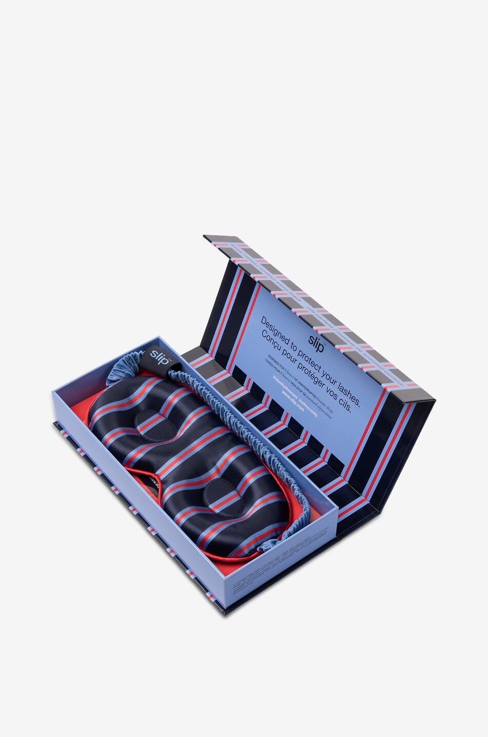 SLIP Masque de nuit rayé en soie Rest Day Contour Femme Incolore 5