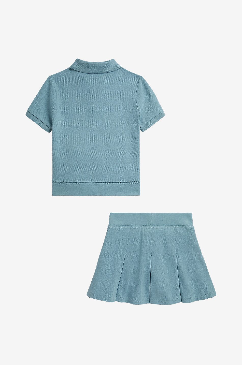 POLO RALPH LAUREN Ensemble fille polo et jupe-short plissée en coton piqué Pony Fille BLEU 2