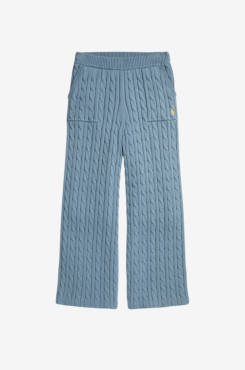Pantalon large fille en maille torsadée de coton fille Pony