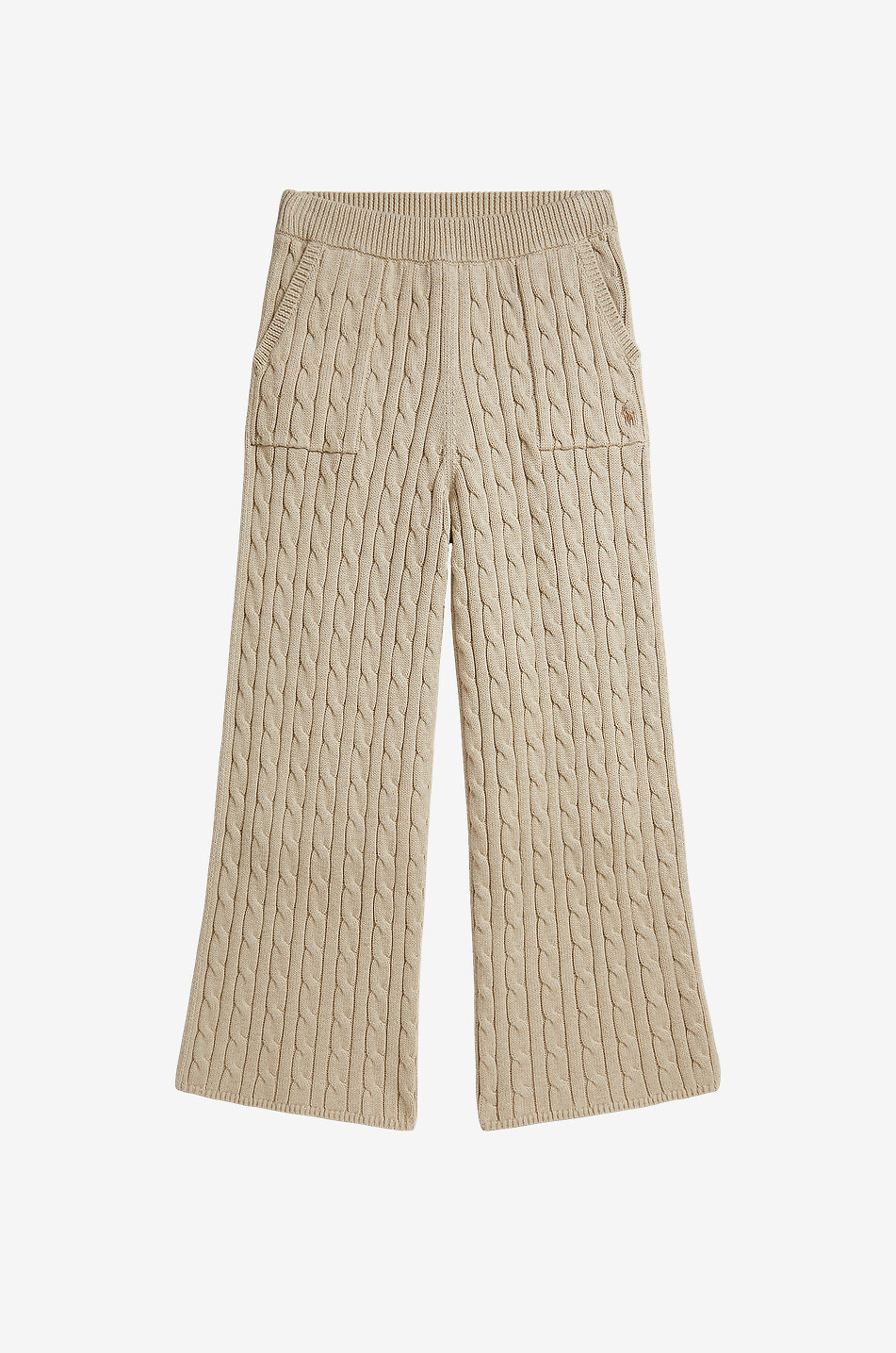 Pantalon large fille en maille torsadée de coton fille Pony