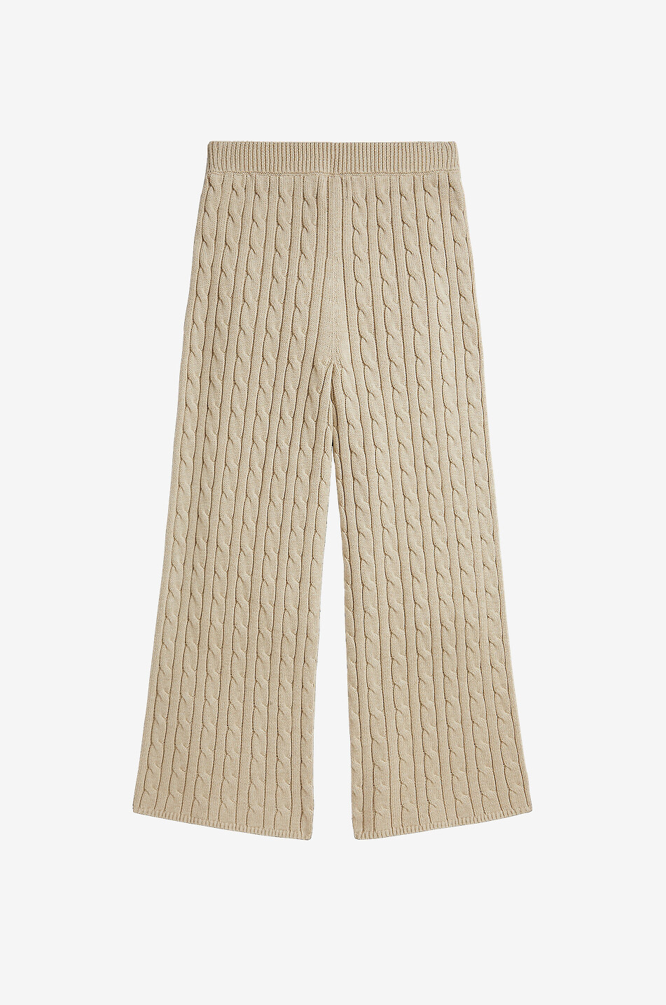 POLO RALPH LAUREN Pantalon large fille en maille torsadée de coton fille Pony Fille MARRON CLAIR 2