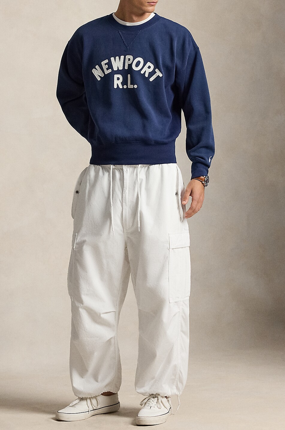 POLO RALPH LAUREN Sweat-shirt à col rond Newport R.L. Vintage Fit Homme BLEU FONCE 4