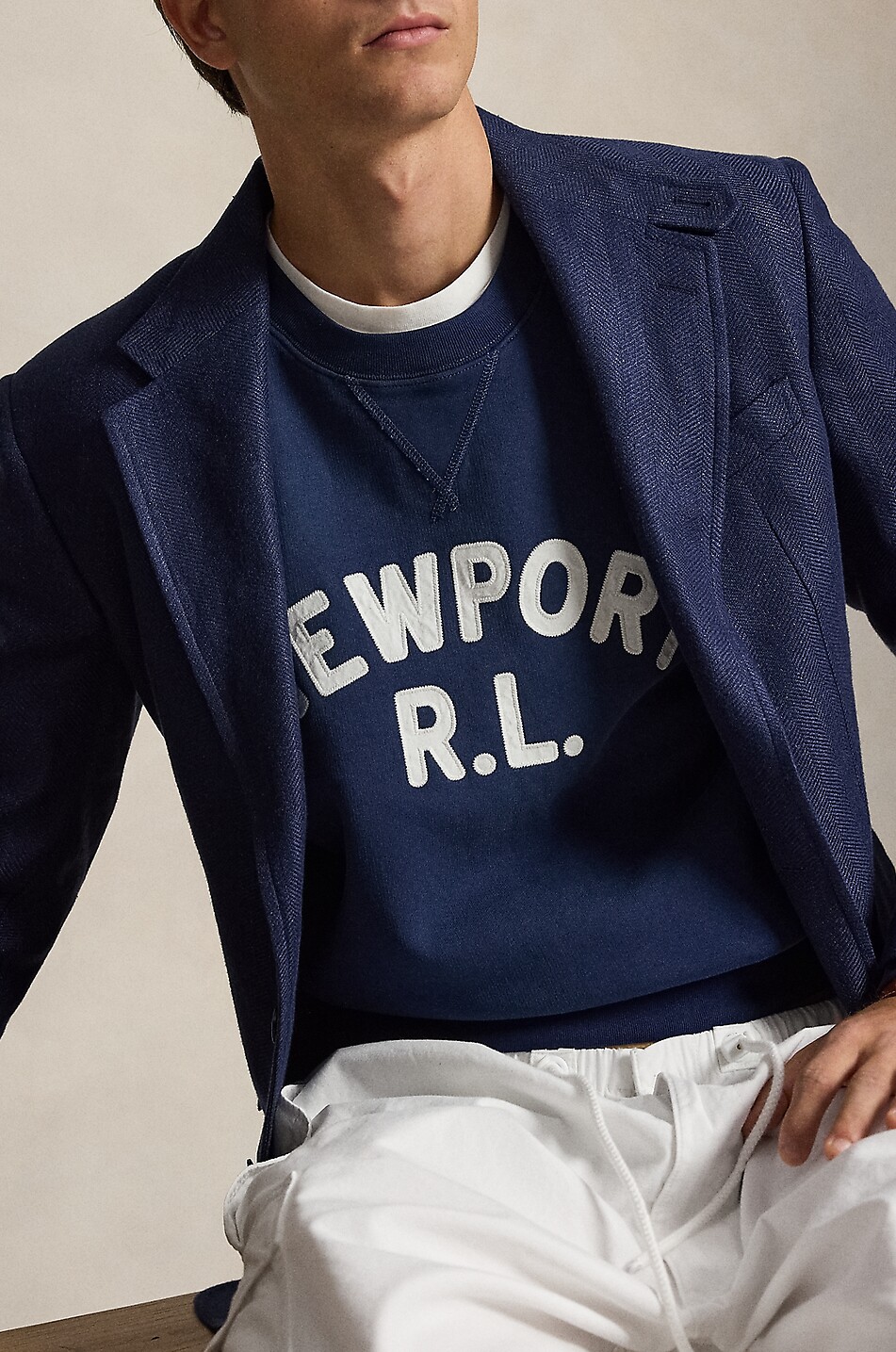 POLO RALPH LAUREN Sweat-shirt à col rond Newport R.L. Vintage Fit Homme BLEU FONCE 5