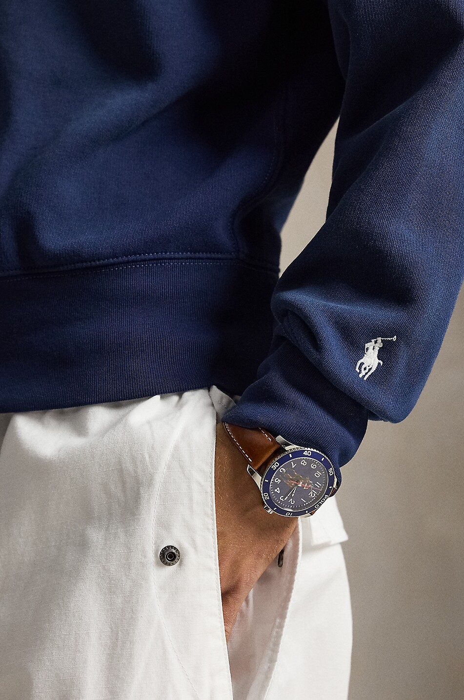 POLO RALPH LAUREN Sweat-shirt à col rond Newport R.L. Vintage Fit Homme BLEU FONCE 6