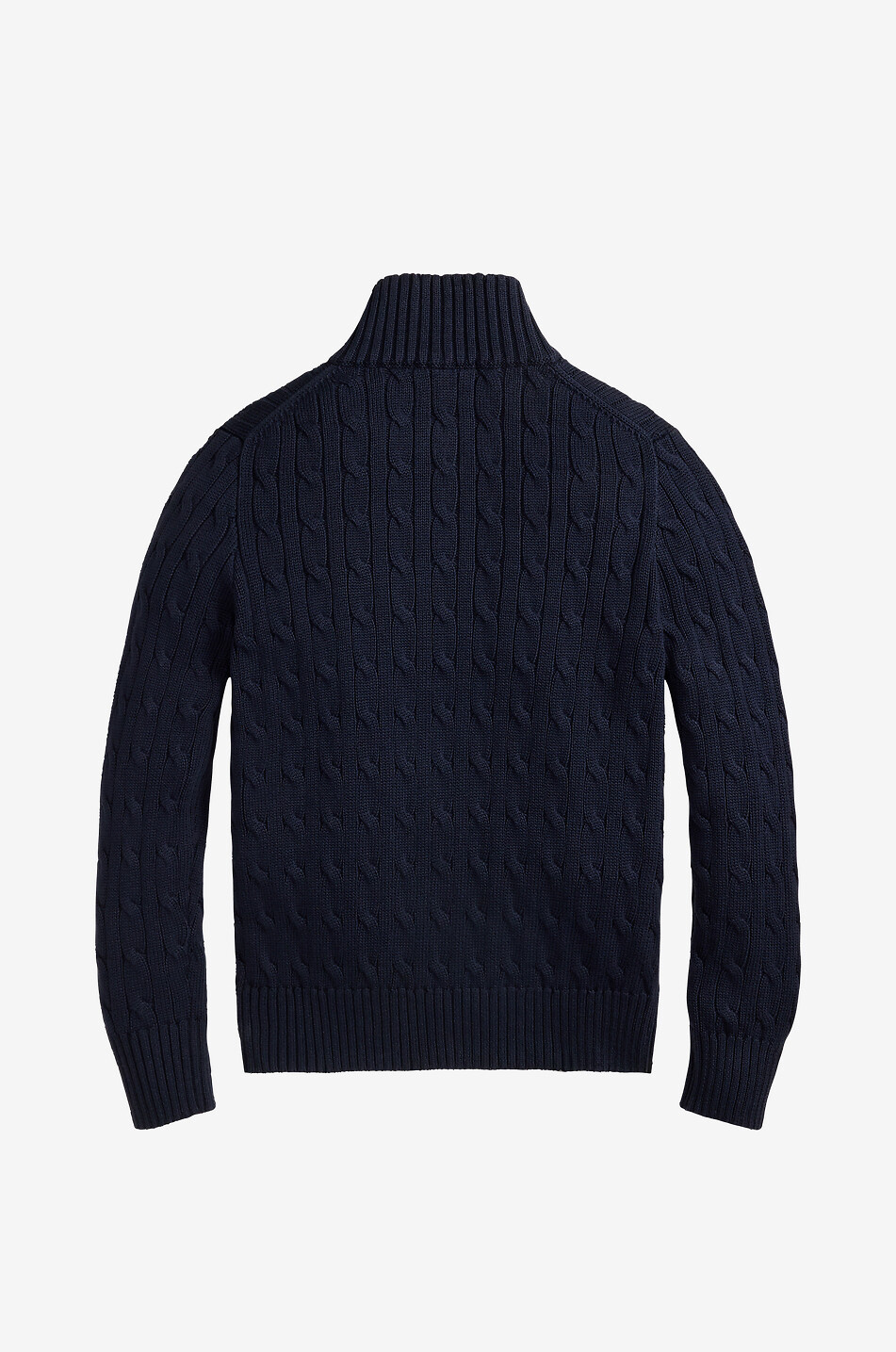 POLO RALPH LAUREN Pull torsadé en coton à col zippé garçon Pony Garçon BLEU MOYEN 2