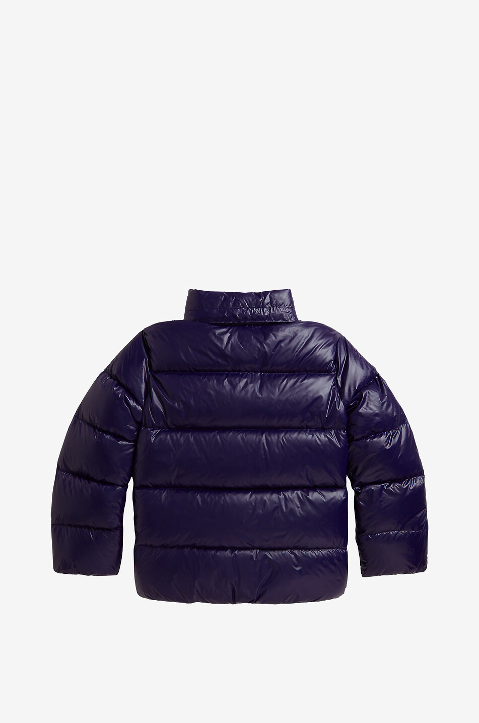 POLO RALPH LAUREN Pony girl's glossy water-repellent hooded puffer jacket Girl MEDIUM BLUE 4