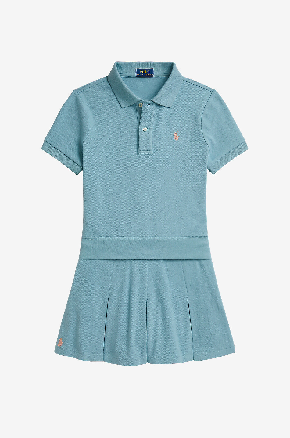 POLO RALPH LAUREN Ensemble fille polo et jupe-short plissée en coton piqué Pony Fille BLEU 1