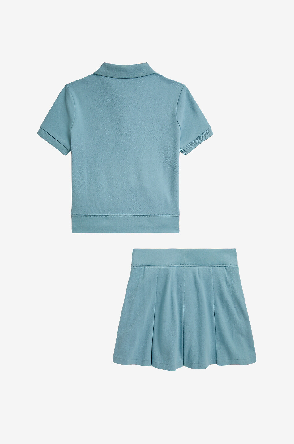 POLO RALPH LAUREN Ensemble fille polo et jupe-short plissée en coton piqué Pony Fille BLEU 2