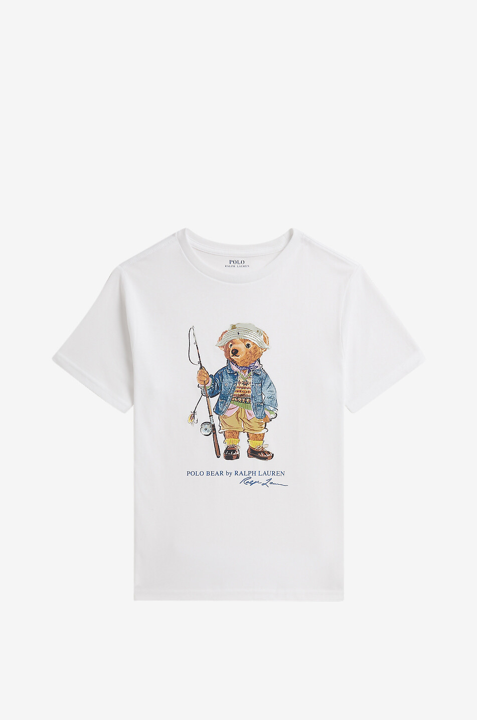 Polo Bear Fisherman printed boys' short-sleeved T-shirt
