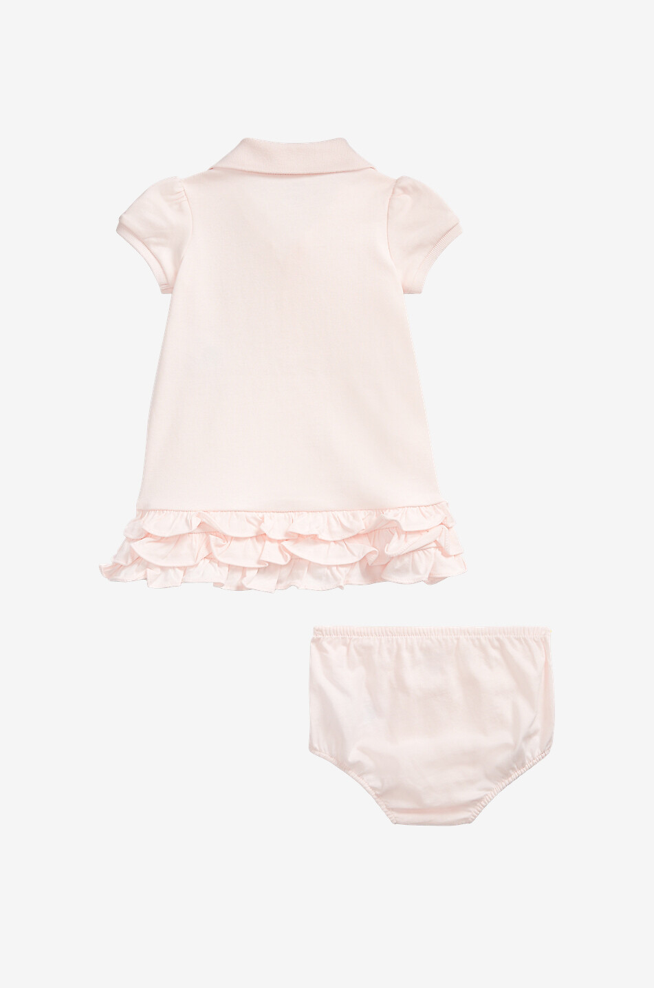 POLO RALPH LAUREN Pony baby short puffed sleeve cotton polo dress Baby LIGHT PINK 2