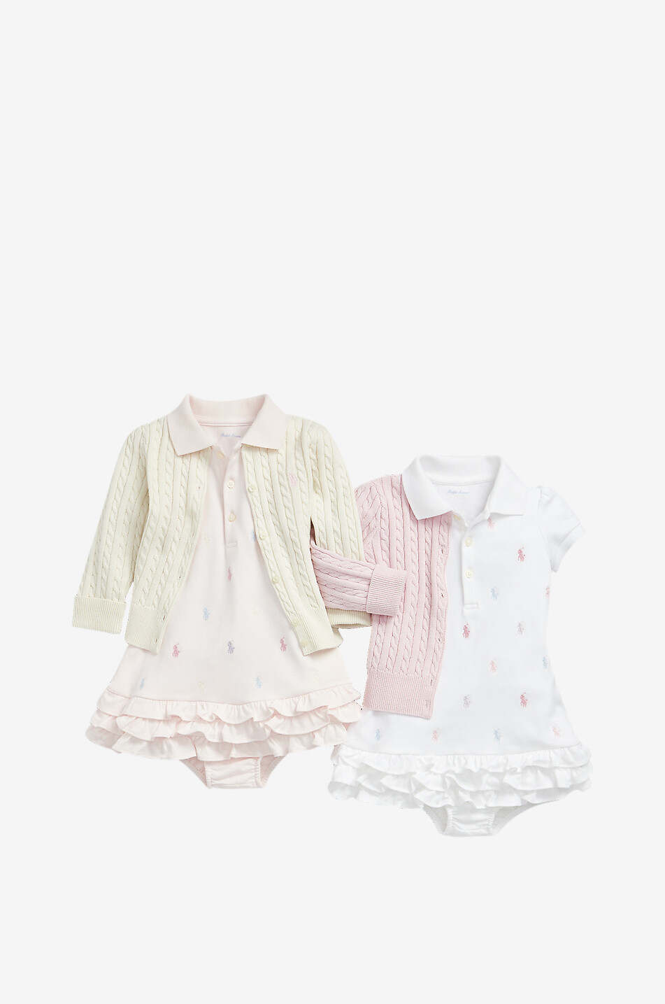 POLO RALPH LAUREN Pony baby short puffed sleeve cotton polo dress Baby LIGHT PINK 3
