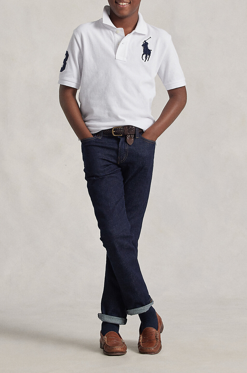 POLO RALPH LAUREN Big Pony boy's short-sleeved cotton polo shirt Boy WHITE 4