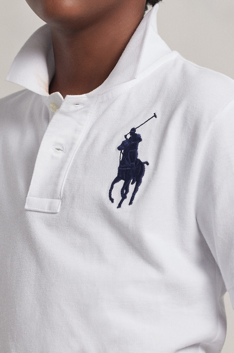 POLO RALPH LAUREN Big Pony boy's short-sleeved cotton polo shirt Boy WHITE 6