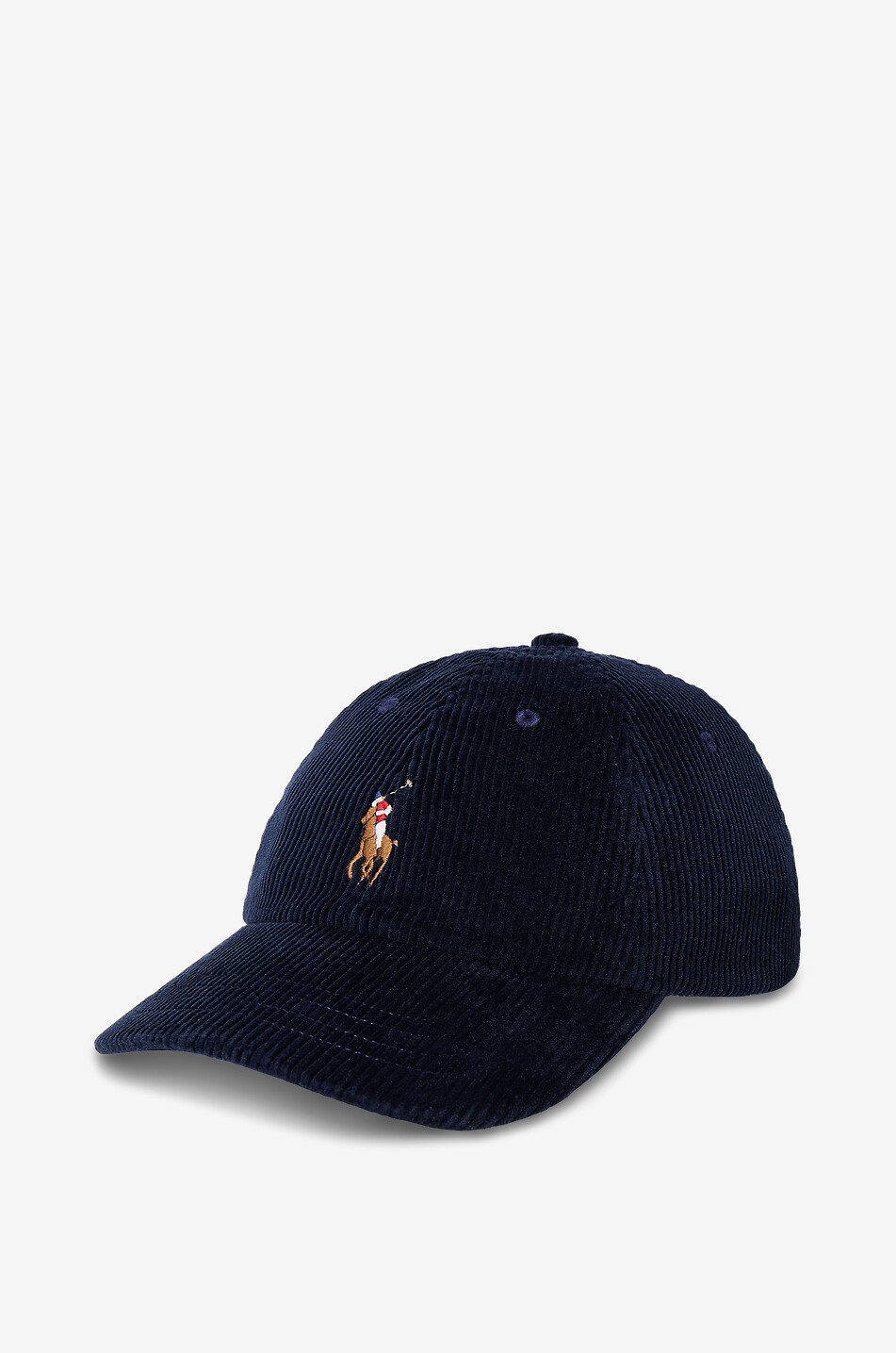 POLO RALPH LAUREN Pony cotton corduroy baseball cap Women DARK BLUE 1