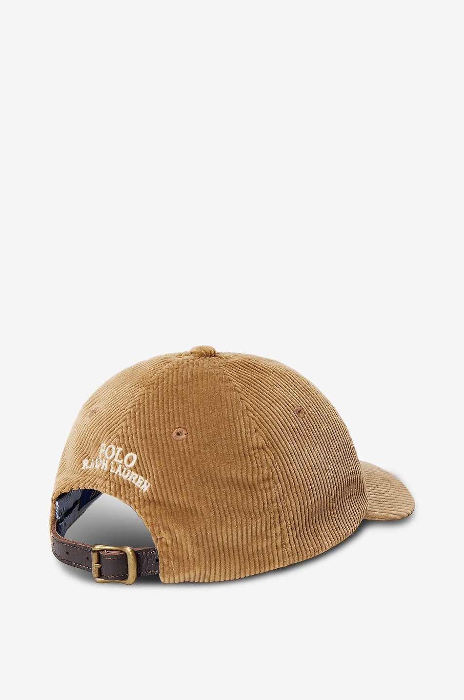 POLO RALPH LAUREN Pony cotton corduroy baseball cap Women LIGHT BROWN 2