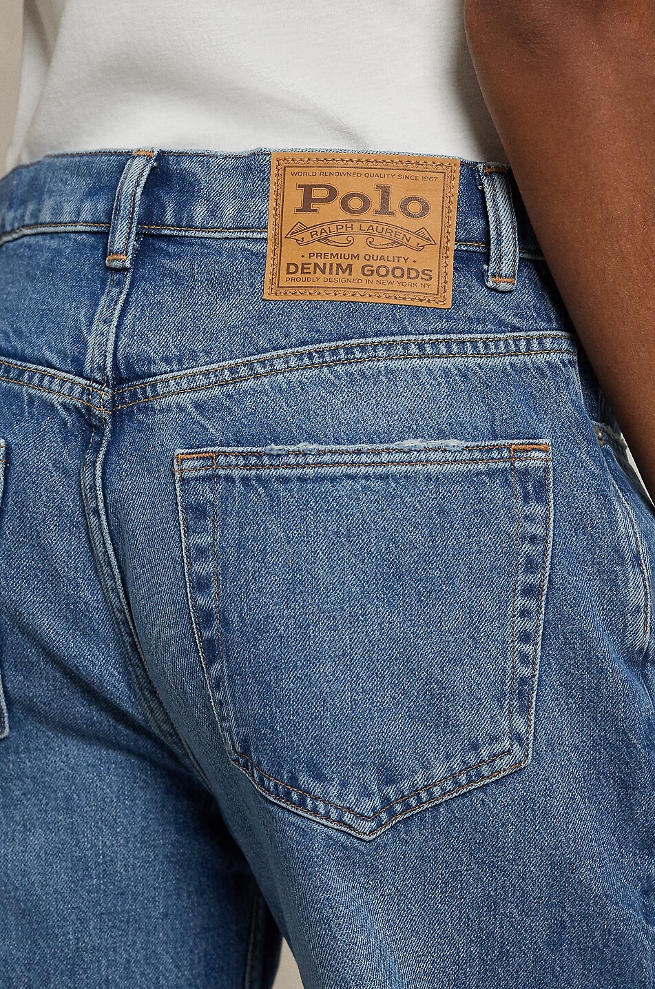 POLO RALPH LAUREN Jean large délavé Relaxed Wide-Leg Femme BLEU 6