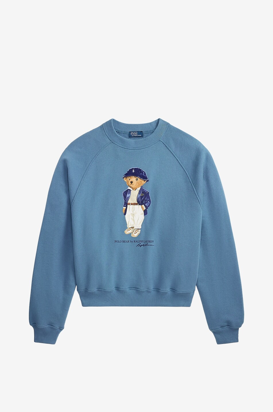 POLO RALPH LAUREN Casual Polo Bear cotton fleece crewneck sweatshirt Women MEDIUM BLUE 1