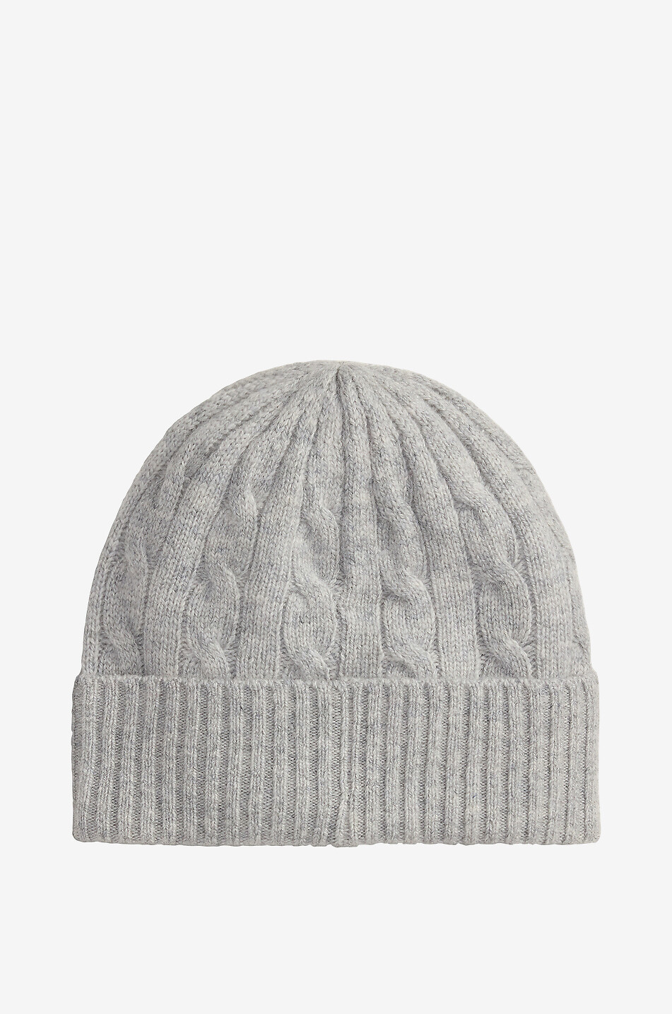 POLO RALPH LAUREN Bonnet torsadé en laine et cachemire Pony Femme GRIS 2