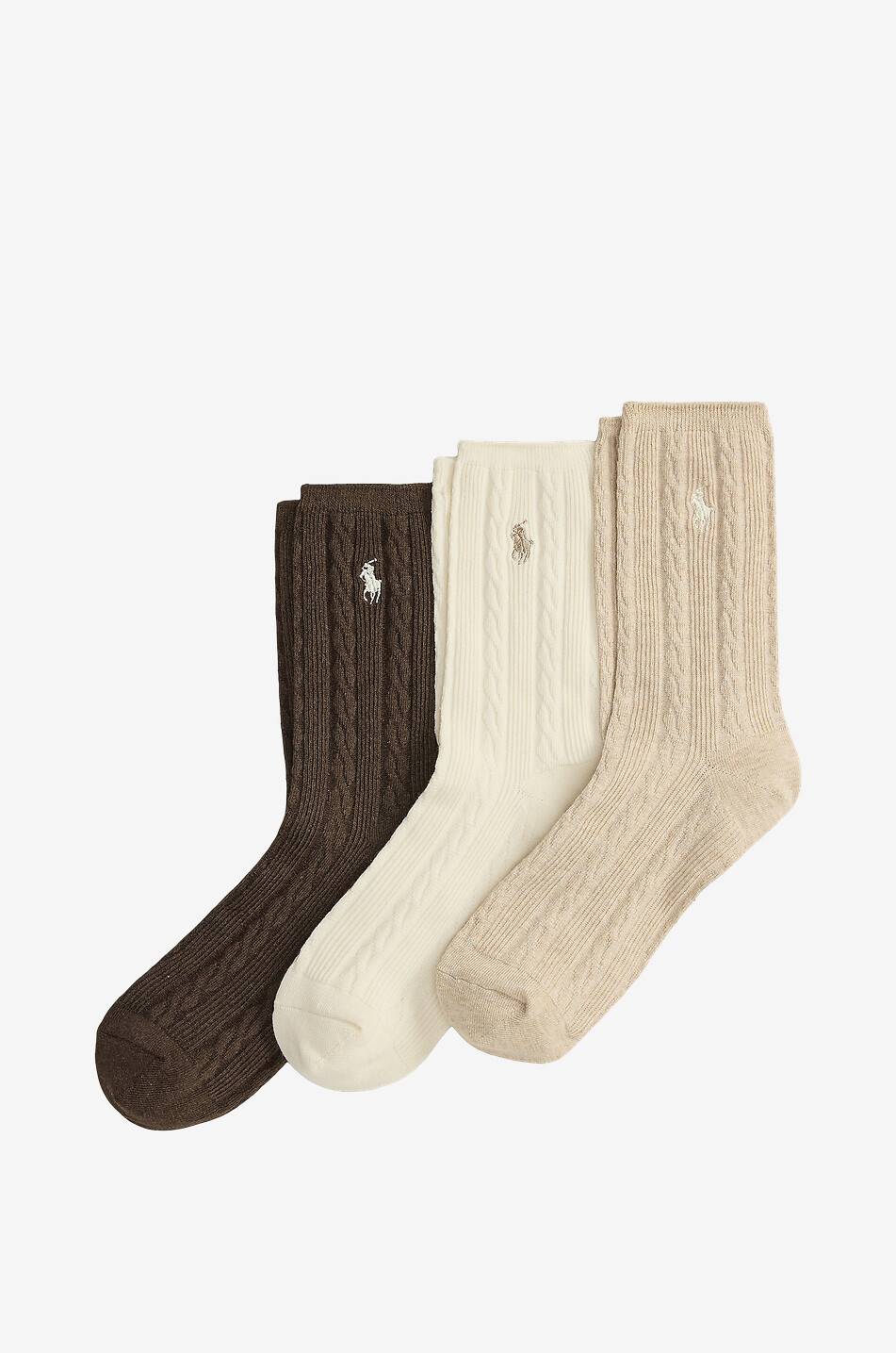 Lot de 3 paires de chaussettes en maille torsadée de coton Pony
