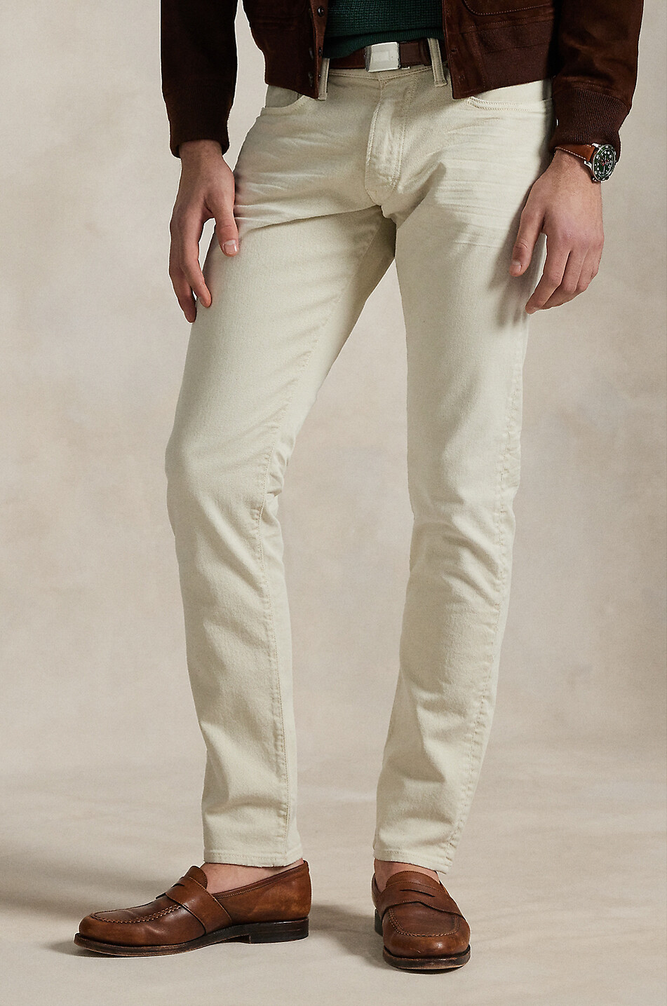 POLO RALPH LAUREN Sullivan slim jeans in cotton twill Men Light beige 2