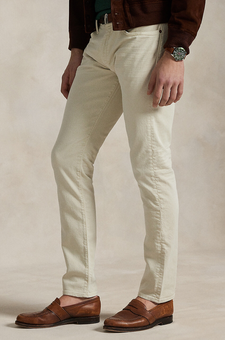 POLO RALPH LAUREN Sullivan slim jeans in cotton twill Men Light beige 3