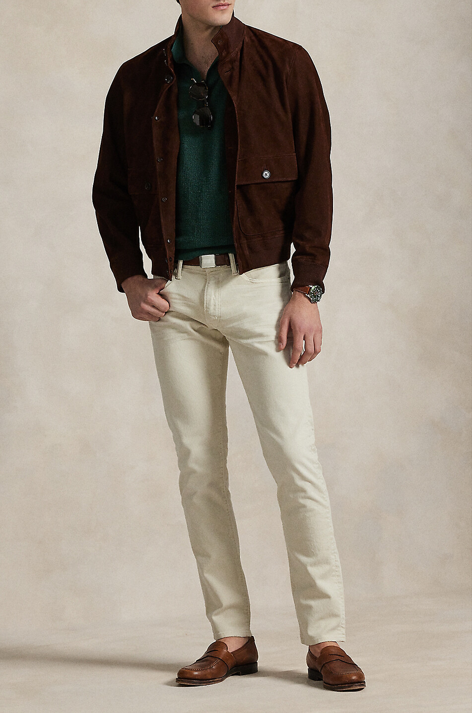 POLO RALPH LAUREN Sullivan slim jeans in cotton twill Men Light beige 5